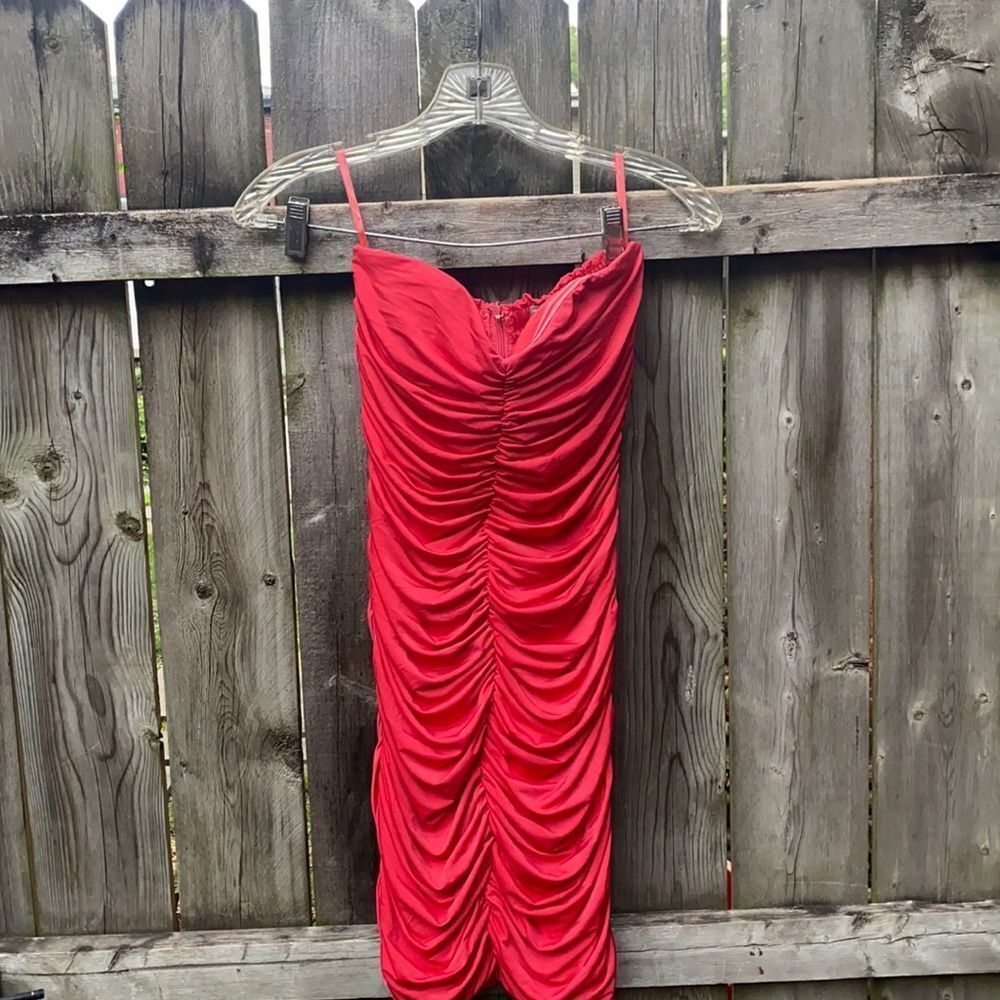 Aggie Strapless ruched dress sz. S